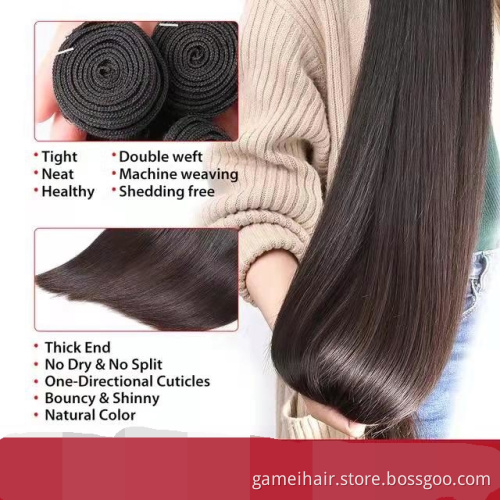 Wholesale 10A GRadeon Straight Raw Brazilian Hair Virgin Cuticle Aligned Hair Bundles